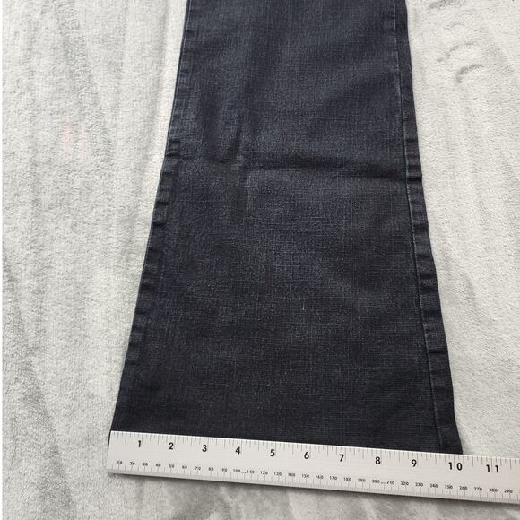 Vintage Fetish Jeans Women 13/14 Blue Dark Wash Low Rise Flare Leg Stretch Denim - Picture 13 of 14